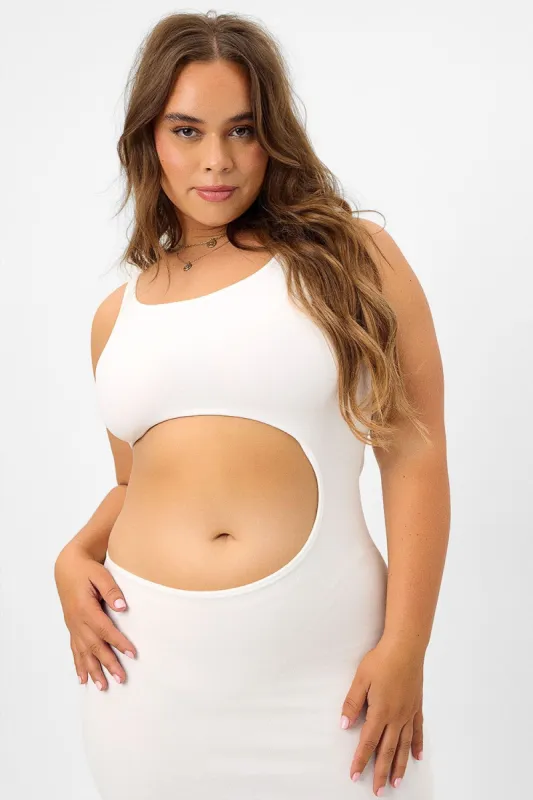 Twelve Terry High Neck Dress - White - Extended sold by Frankie's Bikinis