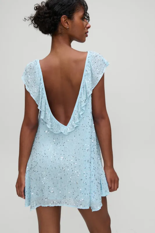 x Devon Lee Carlson Daydream Sequin Mini Dress - Blue Bloom made by Frankie's Bikinis
