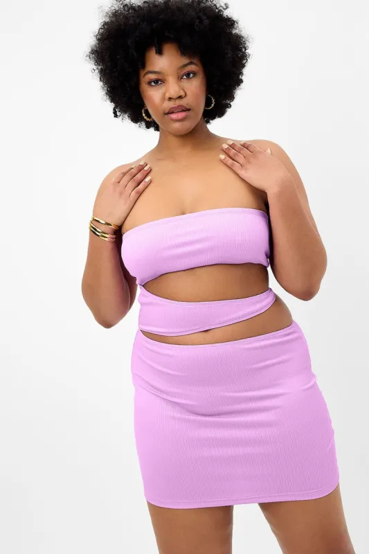 Richie Plissé Strapless Dress - Wisteria - Extended sold by Frankie's Bikinis