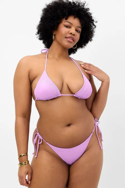 Sky Plissé String Bikini Top - Wisteria - Extended sold by Frankie's Bikinis