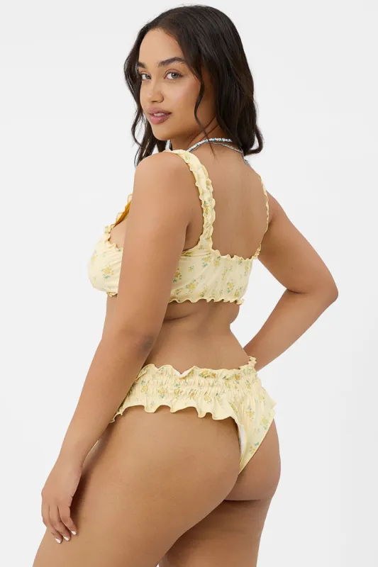 x GIGI HADID Pippa Floral Ruffle Bikini Bottom - Honeysuckle - Extended sold by Frankie's Bikinis