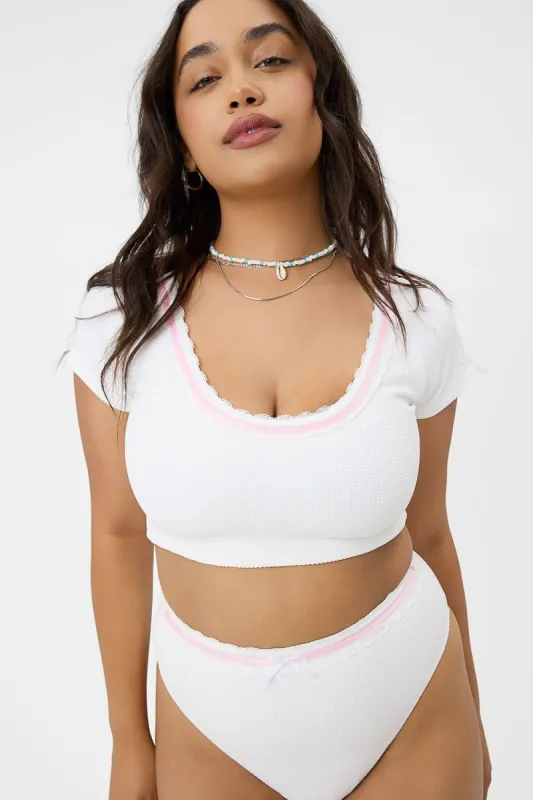 x GIGI HADID Lucky Waffle Crop Top - Dandelion - Extended made by Frankie's Bikinis