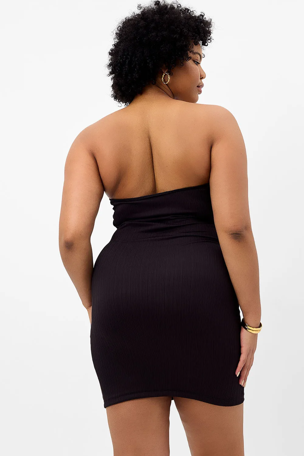 Palmer Plissé Strapless Dress - Black sold by Frankie's Bikinis product image thumbnail 5