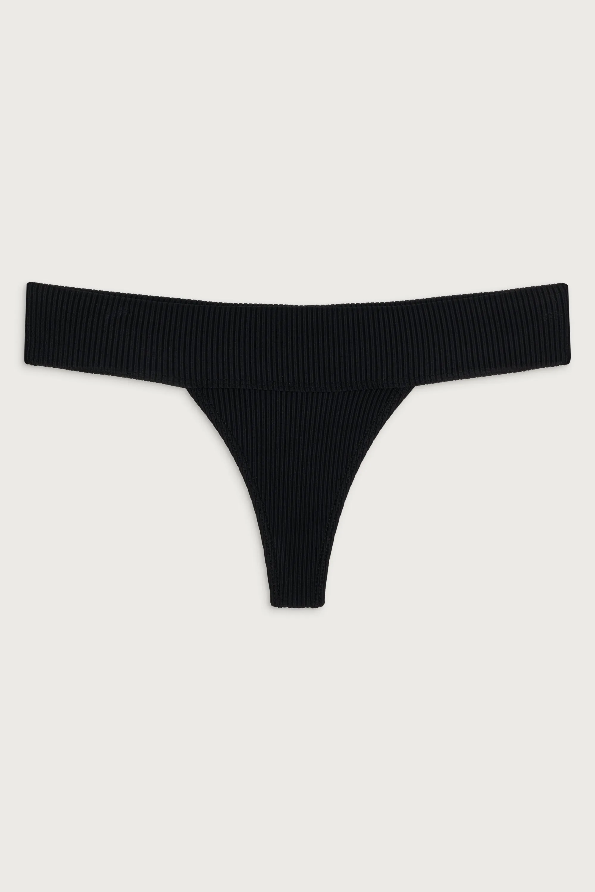 Sofia Ribbed Micro Bikini Bottom - Black sold by Frankie's Bikinis product image thumbnail 2