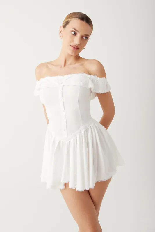 Charli Mini Dress - White sold by Frankie's Bikinis