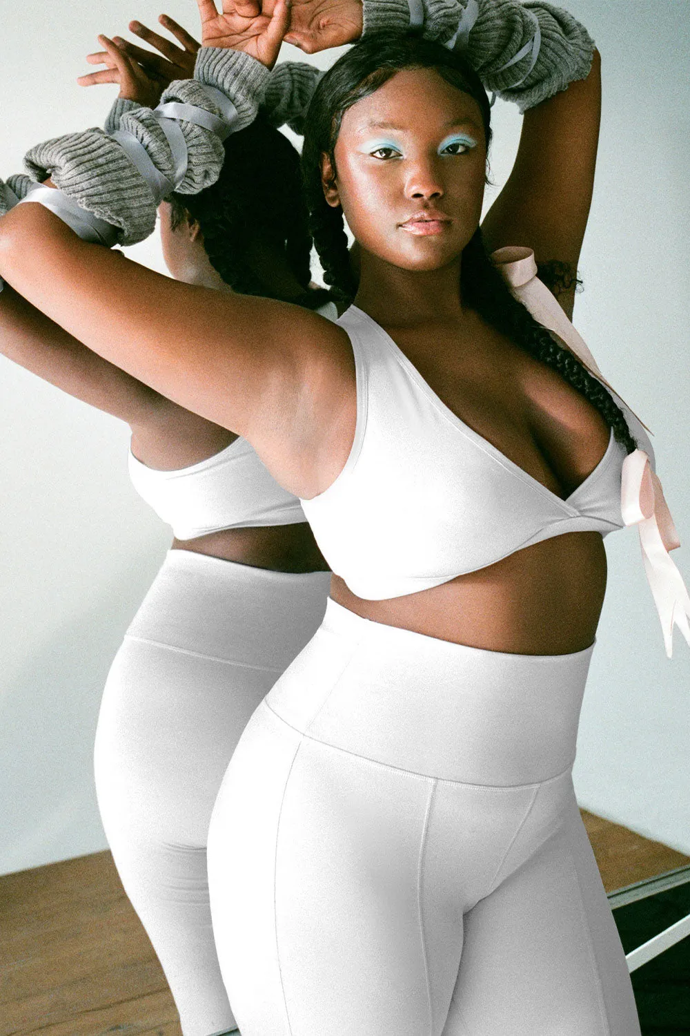 Barre Racerback Sports Bra - Icy Gray sold by Frankie's Bikinis product image thumbnail 4