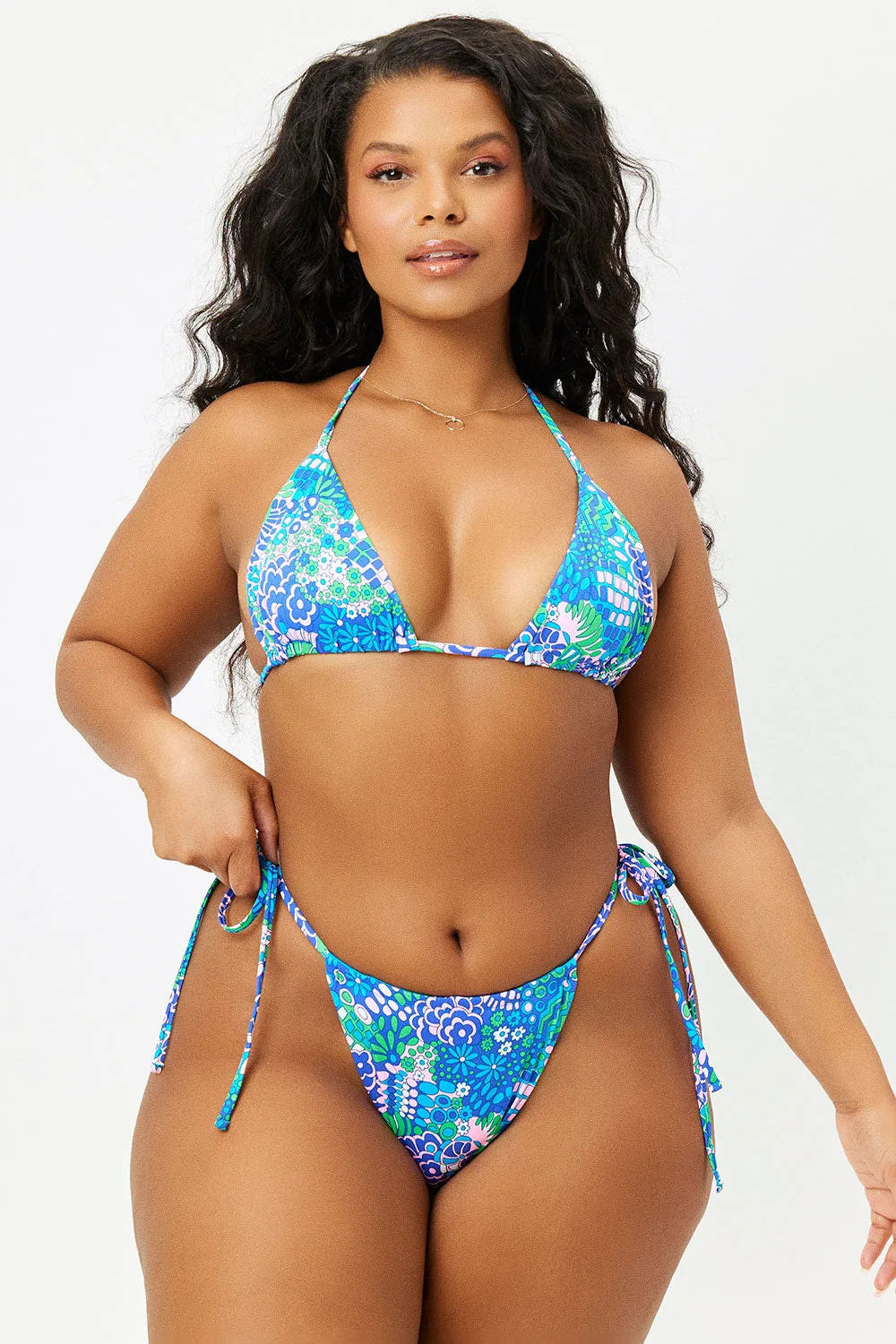 Tia String Bikini Bottom - Good Vibes sold by Frankie's Bikinis product image thumbnail 3