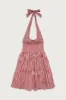 Tulsa Halter Midi Dress - Scarlet Stripe sold by Frankie's Bikinis