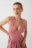 Tulsa Halter Midi Dress - Scarlet Stripe sold by Frankie's Bikinis