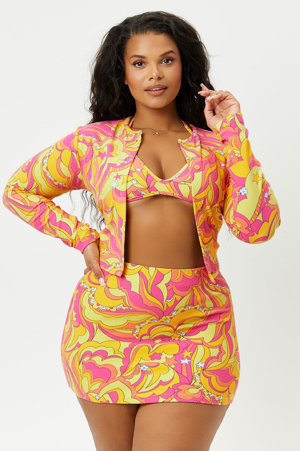 Windward Terry Skirt - Peace Terry - Extended sold by Frankie's Bikinis product image thumbnail 2