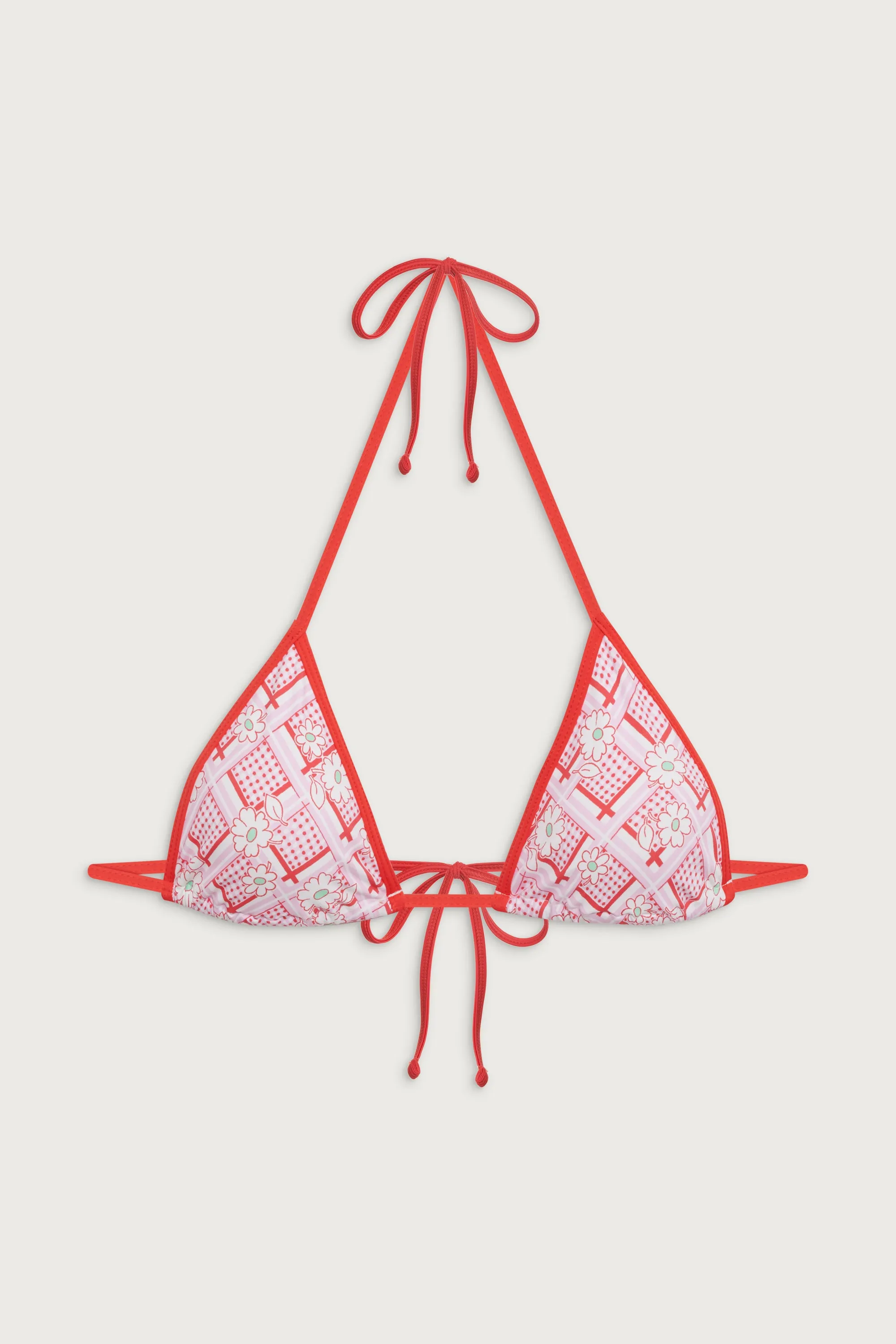 Nick Triangle Floral Bikini Top - Red Rover sold by Frankie's Bikinis product image thumbnail 2