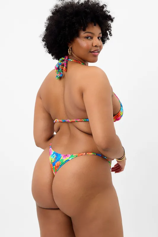 Hope Floral Skimpy Bikini Bottom - Neon Surfer - Extended sold by Frankie's Bikinis