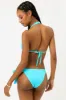 Harlow Plissé Full Coverage Bikini Bottom - Aquamarine sold by Frankie's Bikinis