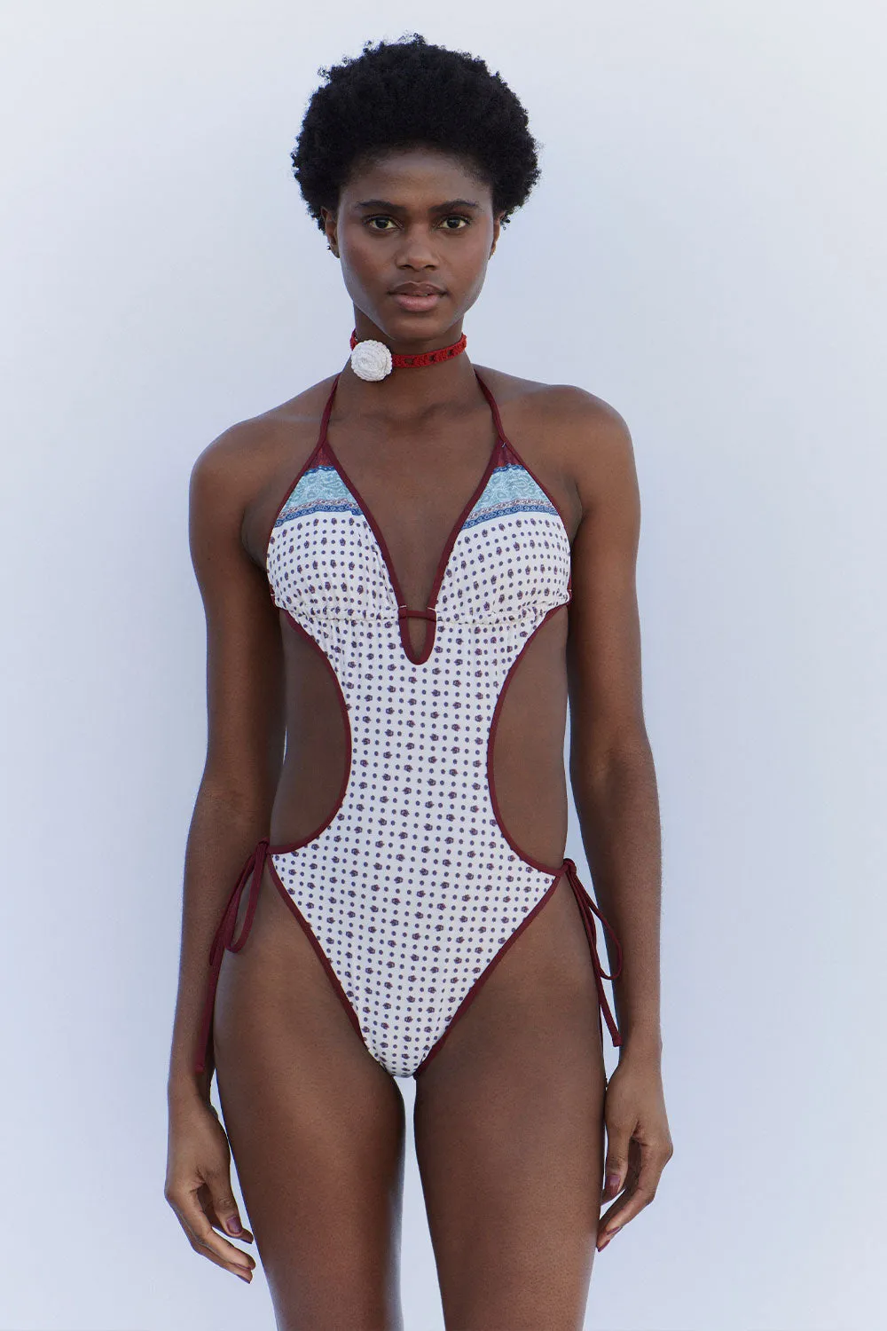 Adriana Monokini One Piece Swimsuit - Sand Paisley sold by Frankie's Bikinis product image thumbnail 3