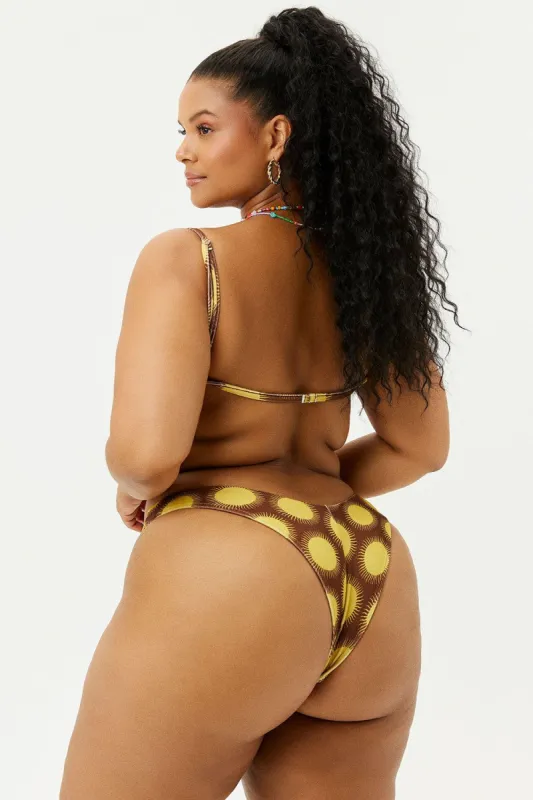 Katarina Terry Cheeky Bikini Bottom - Golden - Extended sold by Frankie's Bikinis