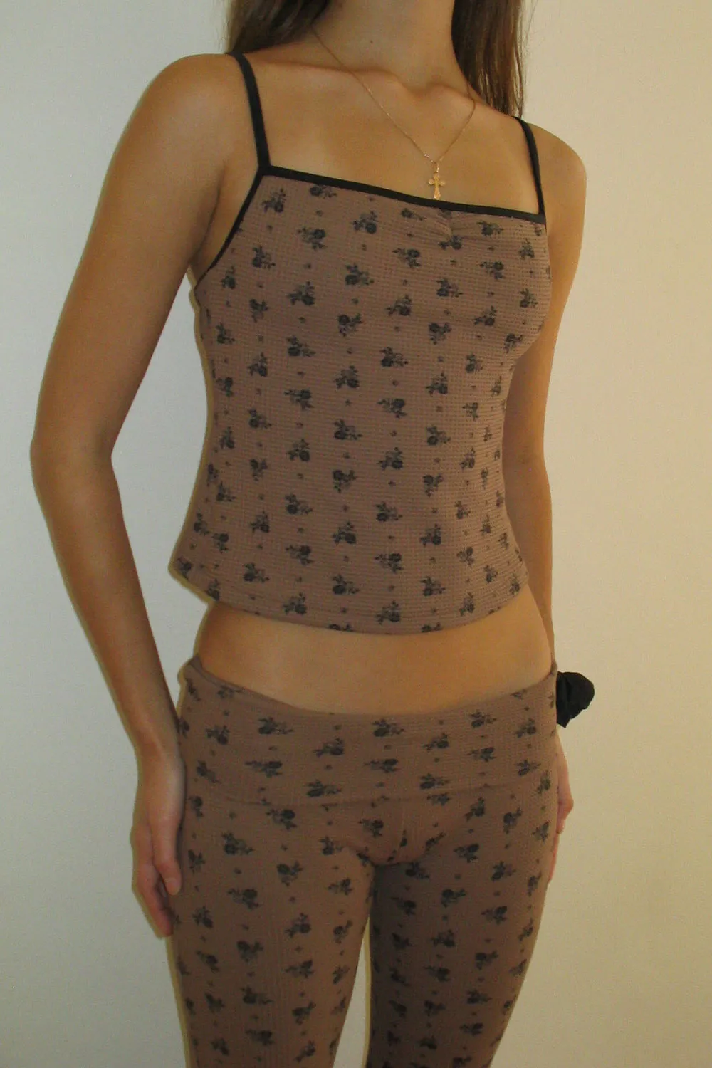 Giselle Waffle Floral Tank - Lullaby sold by Frankie's Bikinis product image thumbnail 3