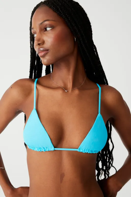 Lumia Triangle Bikini Top - Morning Blue sold by Frankie's Bikinis