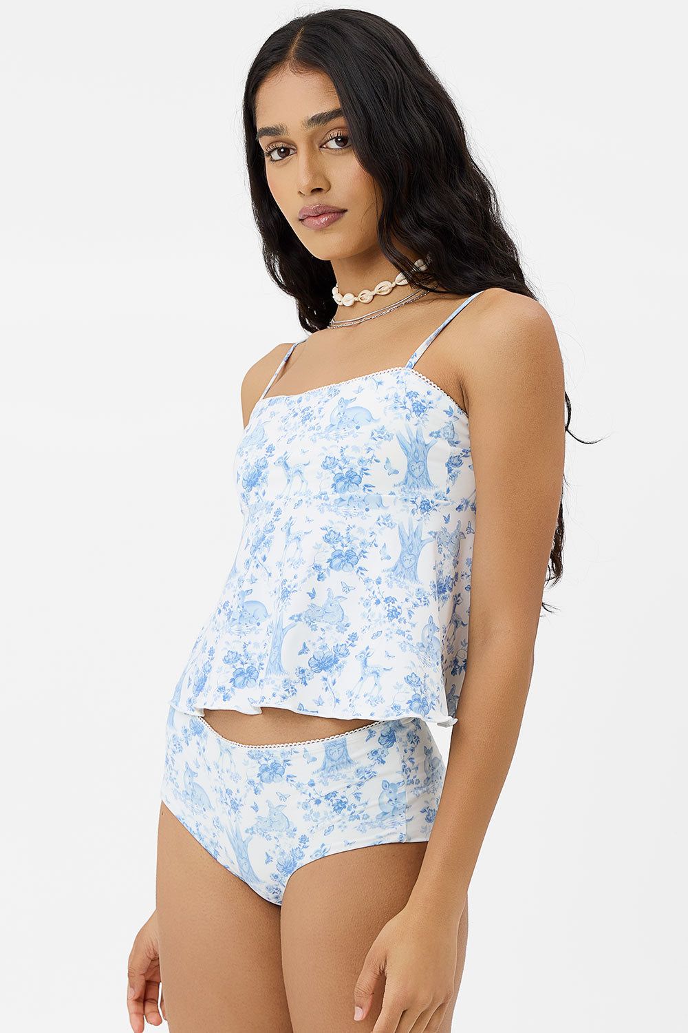 x GIGI HADID Lisa Full Coverage Bikini Bottom - Yomi Toile Blue sold by Frankie's Bikinis product image thumbnail 4