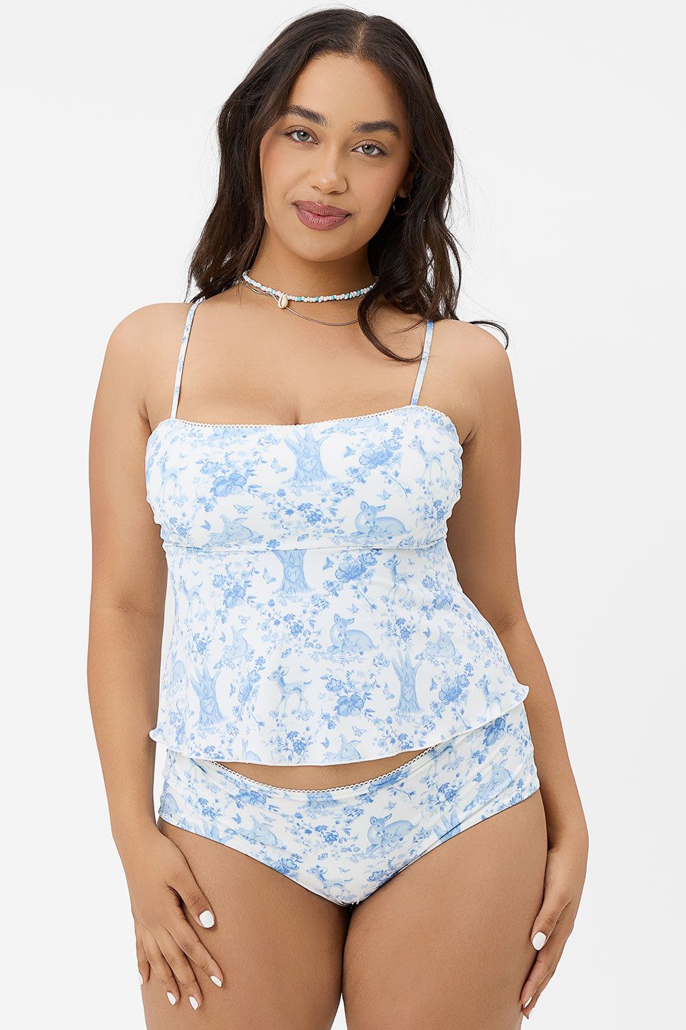 x GIGI HADID Lisa Full Coverage Bikini Bottom - Yomi Toile Blue sold by Frankie's Bikinis product image thumbnail 3