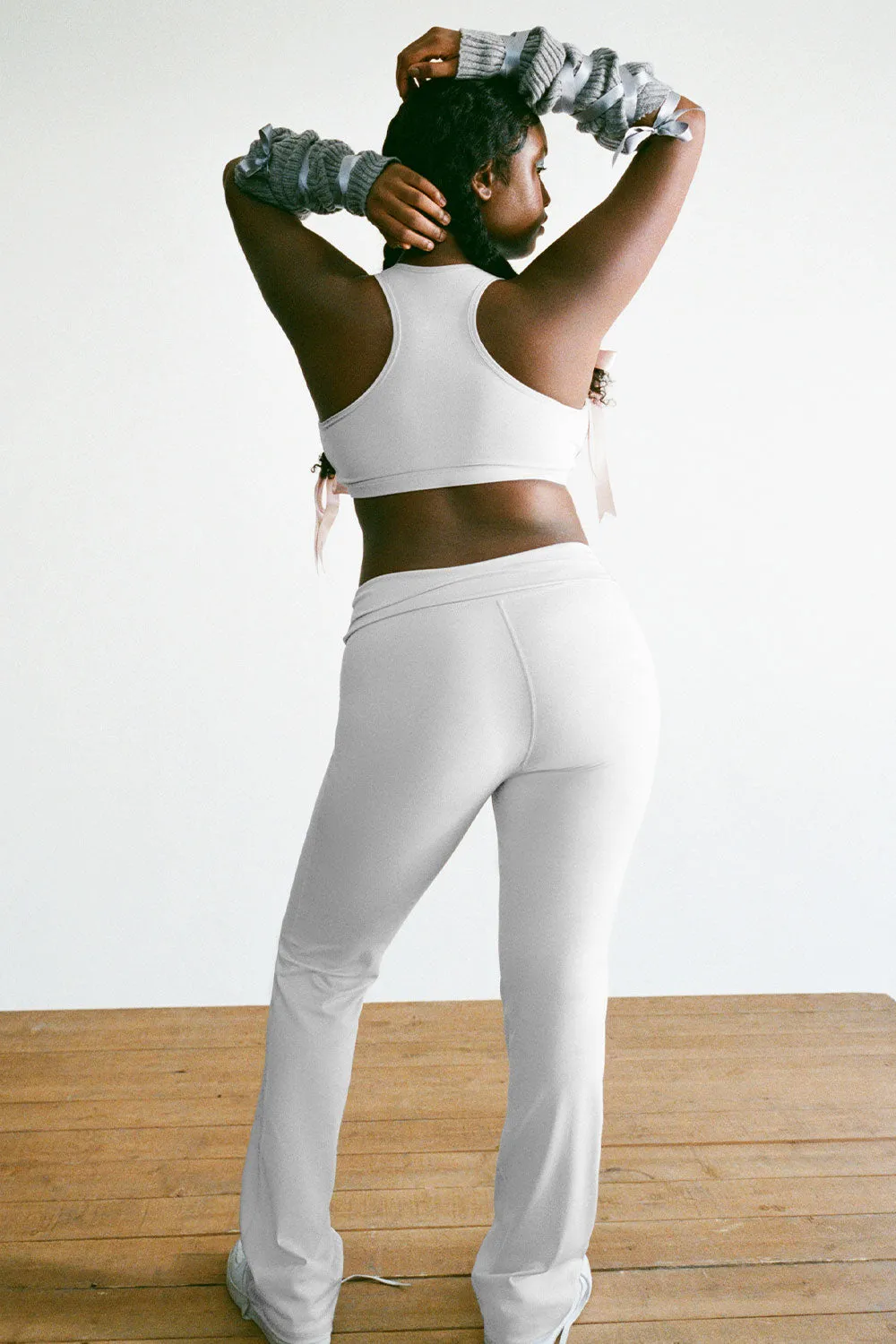 Zippy High Waist Flare Legging - Icy Gray sold by Frankie's Bikinis product image thumbnail 4