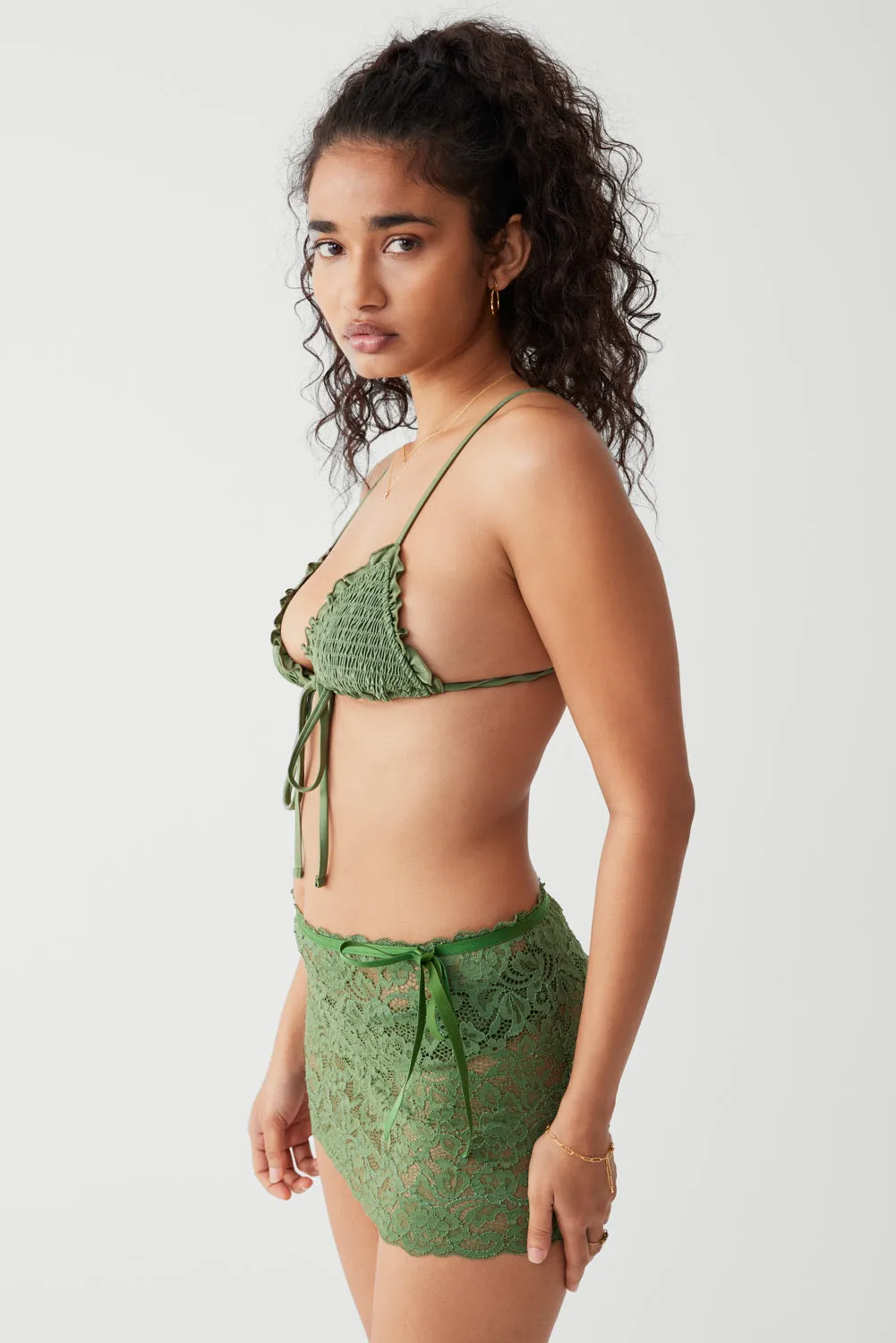 Penny Shine Triangle Bikini Top - Sea Moss sold by Frankie's Bikinis product image thumbnail 5