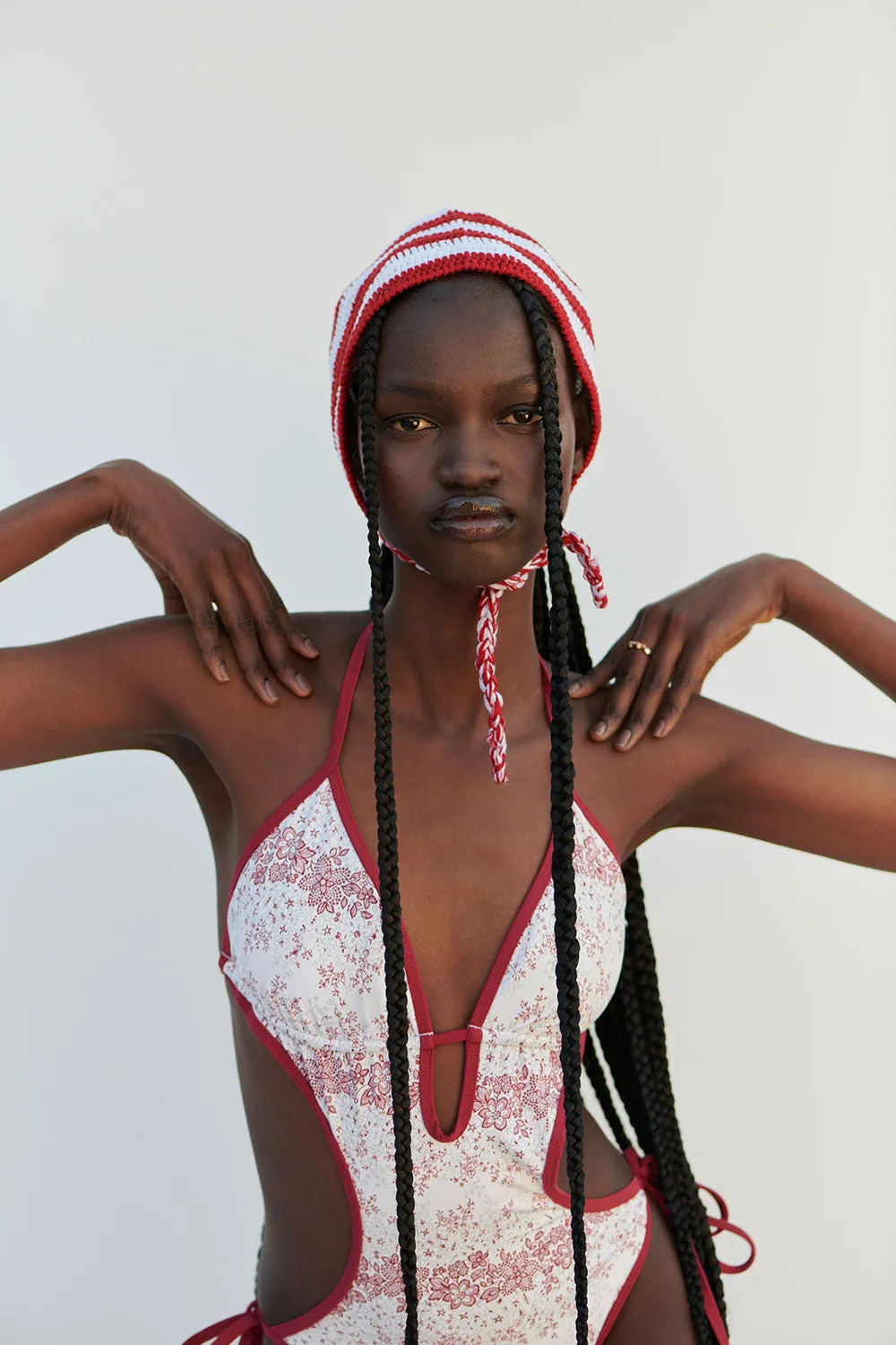 Adriana Floral Monokini One Piece Swimsuit - Bisous Lace sold by Frankie's Bikinis product image thumbnail 5