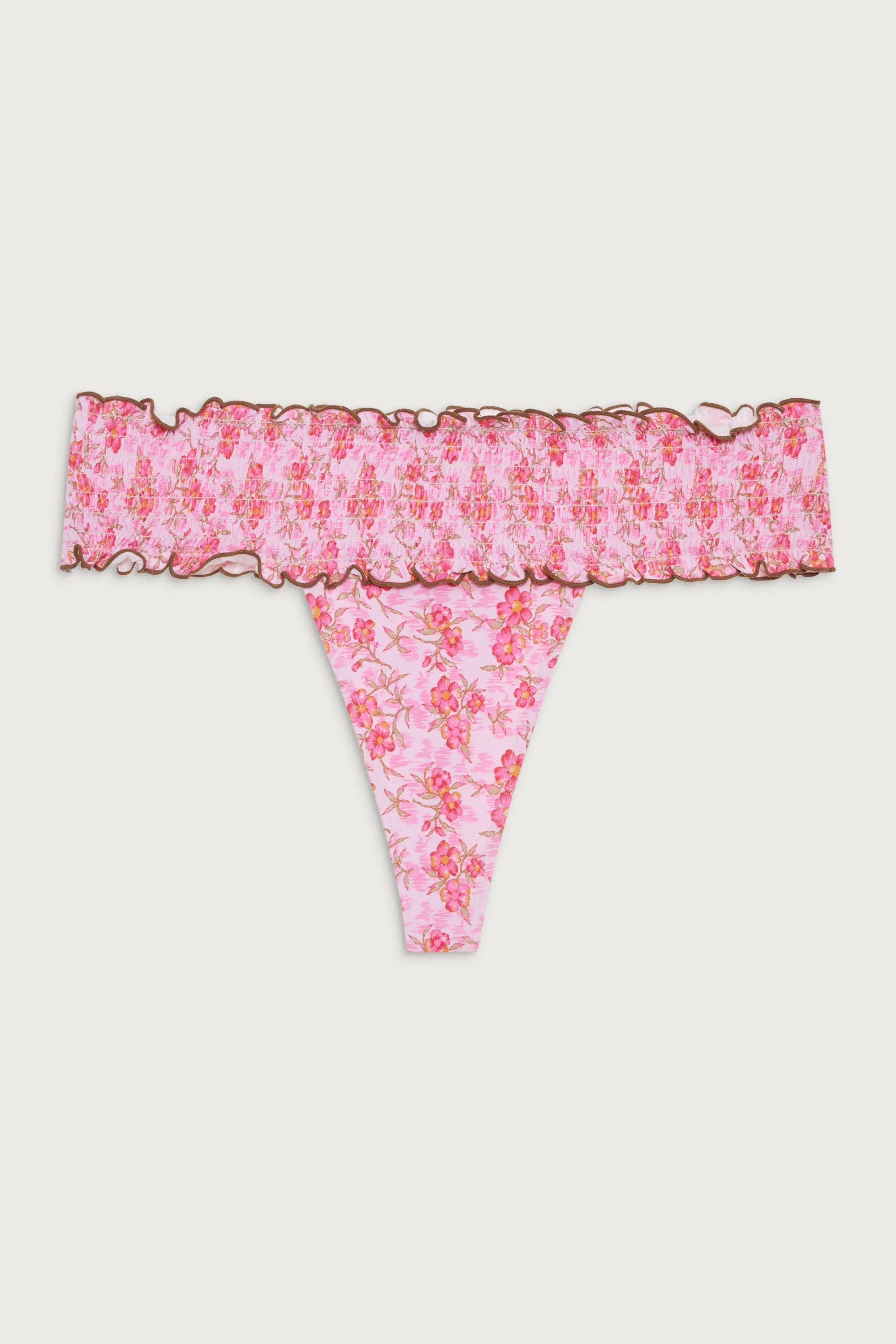 Sofie Floral Micro Bikini Bottom - Watercolor Hibiscus sold by Frankie's Bikinis product image thumbnail 2