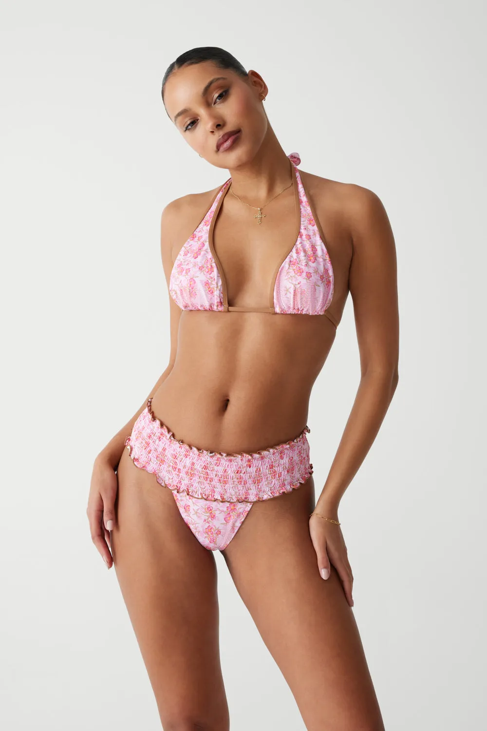 Sofie Floral Micro Bikini Bottom - Watercolor Hibiscus sold by Frankie's Bikinis product image thumbnail 4