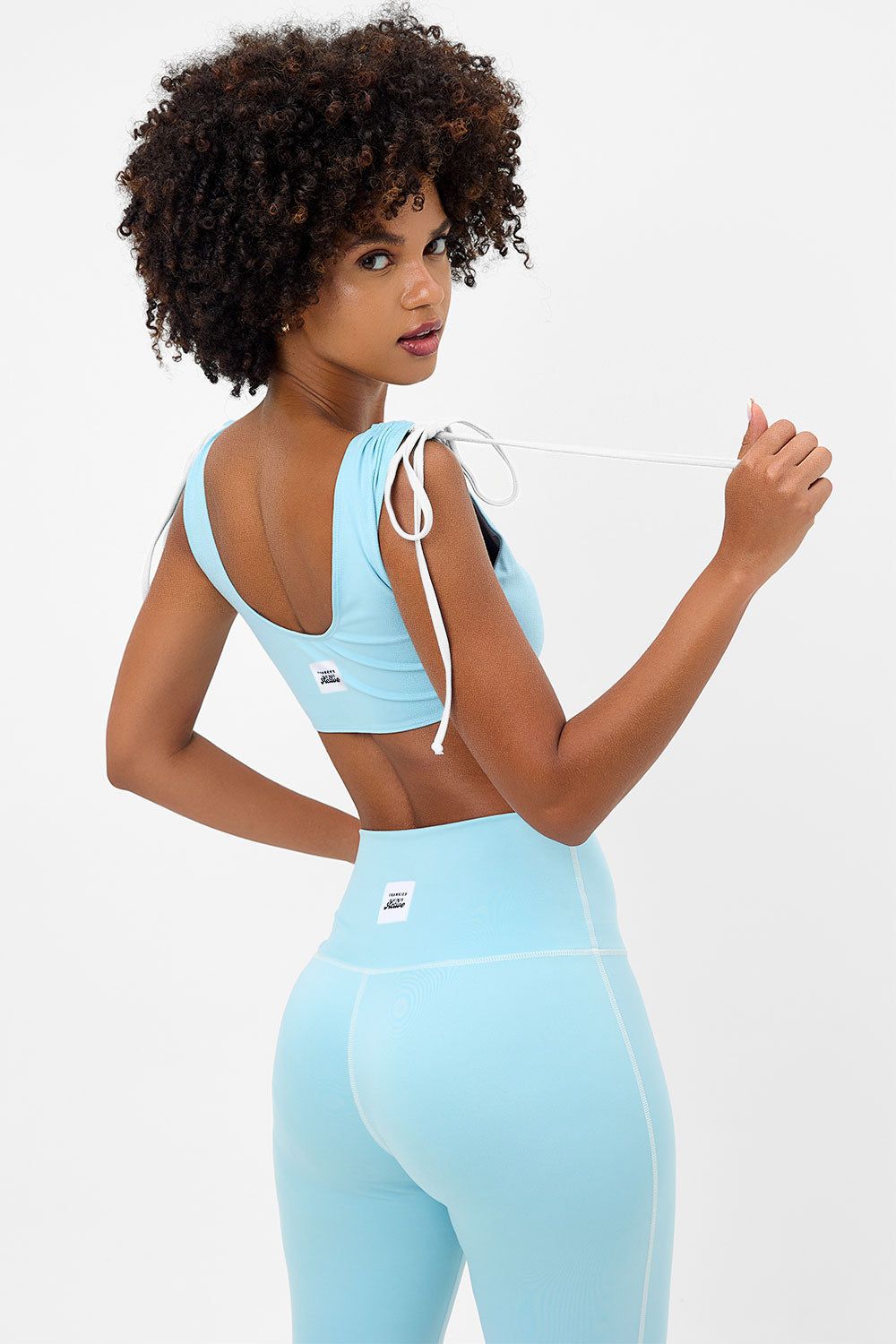 Windy Ruched Crop Top - Baby Blue sold by Frankie's Bikinis product image thumbnail 4