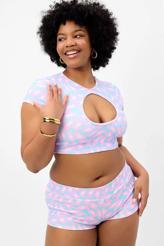 Bree Terry Crop Top - Daisy Dream - Extended sold by Frankie's Bikinis