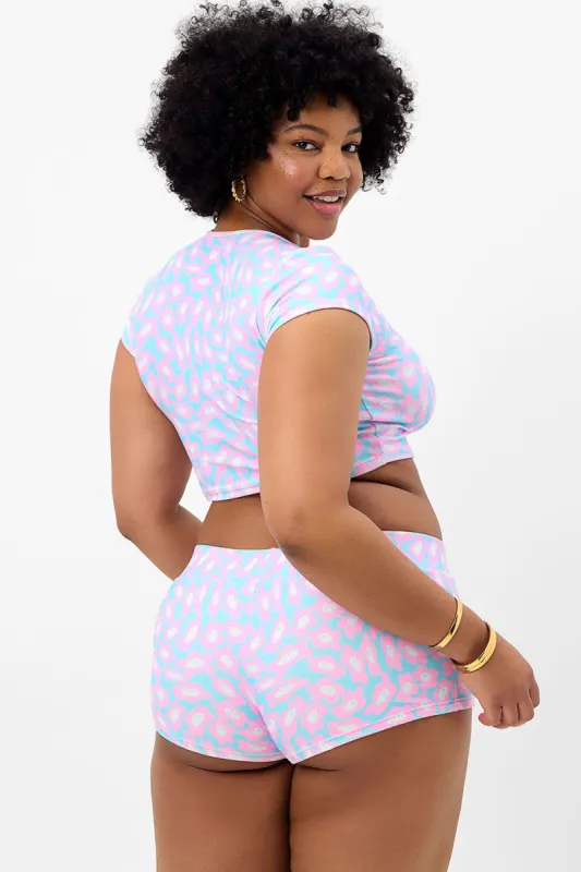 Blue Crush Terry Boy Short - Daisy Dream - Extended sold by Frankie's Bikinis