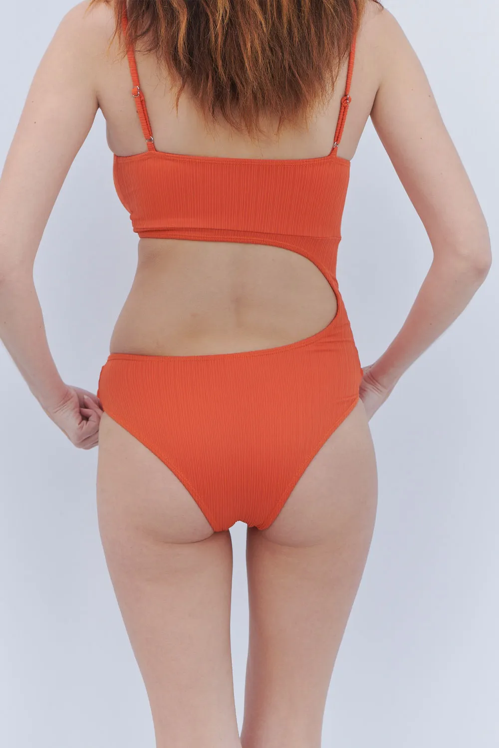 Thea Plissé Cut Out One Piece Swimsuit - Mango sold by Frankie's Bikinis product image thumbnail 2