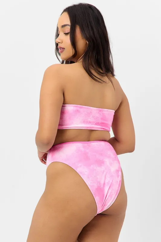 Anne Terry Full Coverage Bikini Bottom - Distorted Pink Dye - Extended sold by Frankie's Bikinis