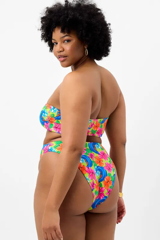 Anne Floral Full Coverage Bikini Bottom - Neon Surfer - Extended sold by Frankie's Bikinis