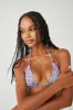 x GUIZIO Nick Floral Triangle Bikini Top - Rose Gingham sold by Frankie's Bikinis