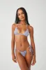x GUIZIO Nick Floral Triangle Bikini Top - Rose Gingham sold by Frankie's Bikinis