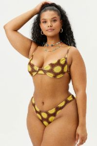 Katarina Terry Cheeky Bikini Bottom - Golden - Extended sold by Frankie's Bikinis