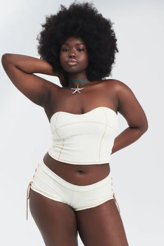 Rodeo Strapless Bikini Top - Sandstorm made by Frankie's Bikinis