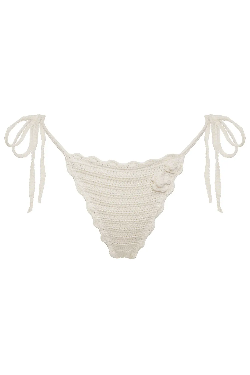 Mackenzie Crochet String Bikini Bottom - White sold by Frankie's Bikinis product image thumbnail 5