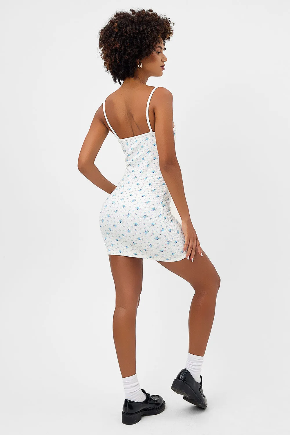 Gwen Waffle Mini Dress - Night Lily sold by Frankie's Bikinis product image thumbnail 2
