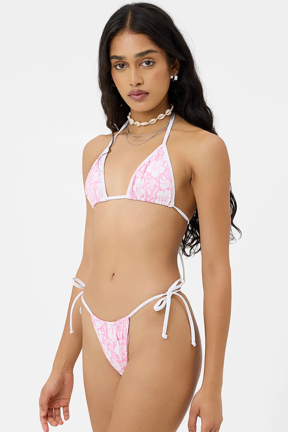Tia Floral String Bikini Bottom - Sand Sugar sold by Frankie's Bikinis product image thumbnail 2