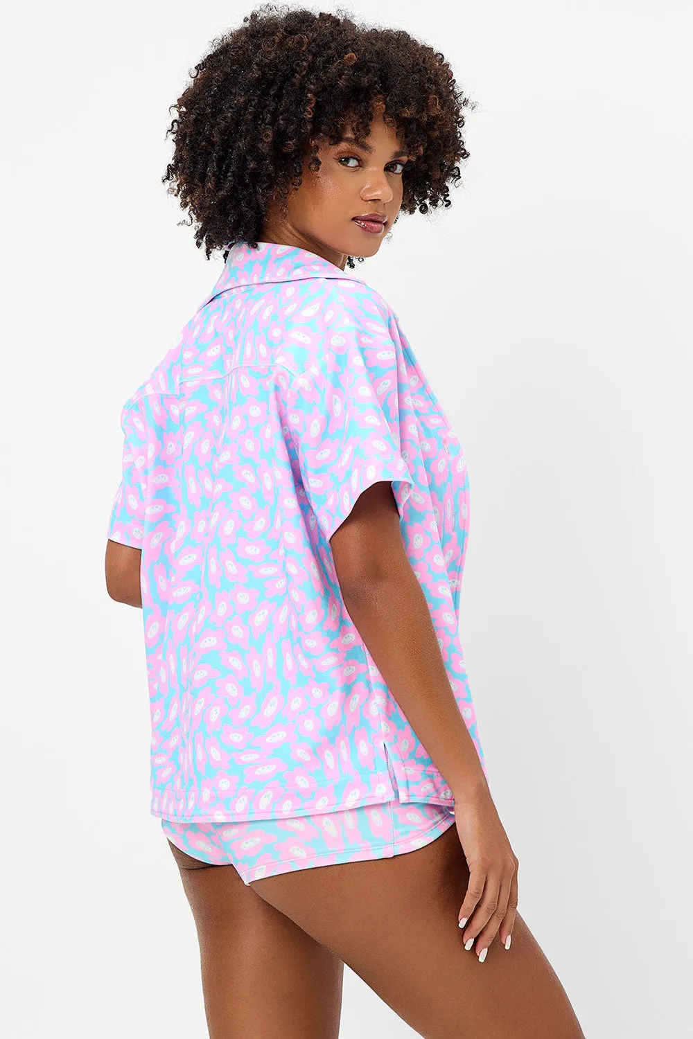 Coco Terry Button Up Shirt - Daisy Dream sold by Frankie's Bikinis product image thumbnail 3