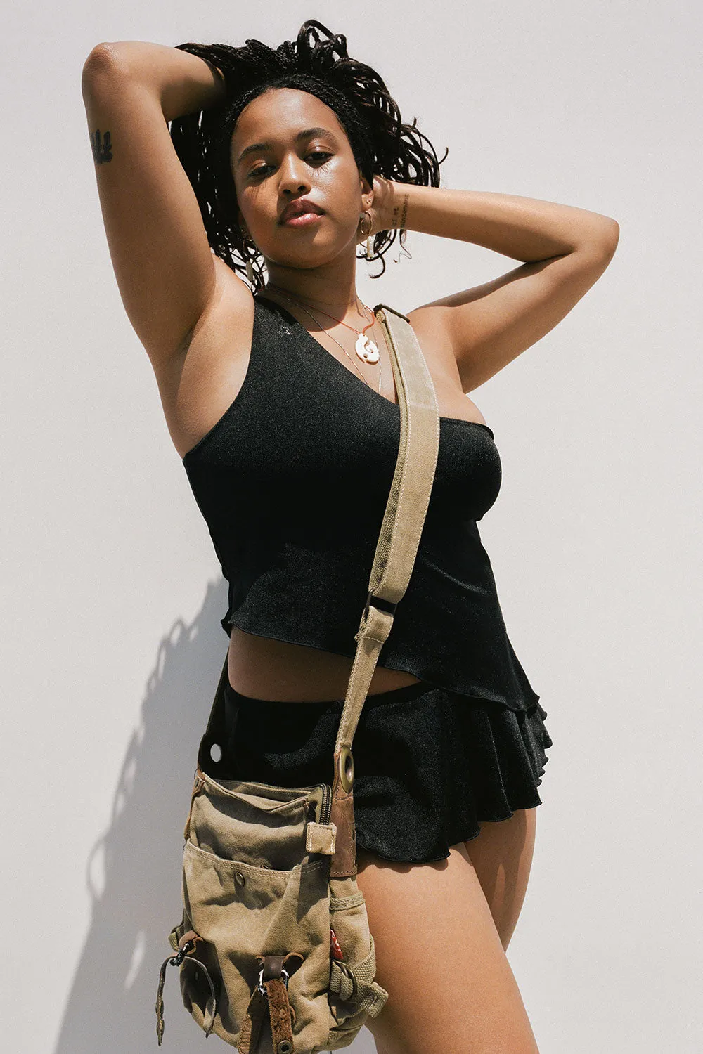 Izabella Shine Swim Skirt Bikini Bottom - Black sold by Frankie's Bikinis product image thumbnail 2