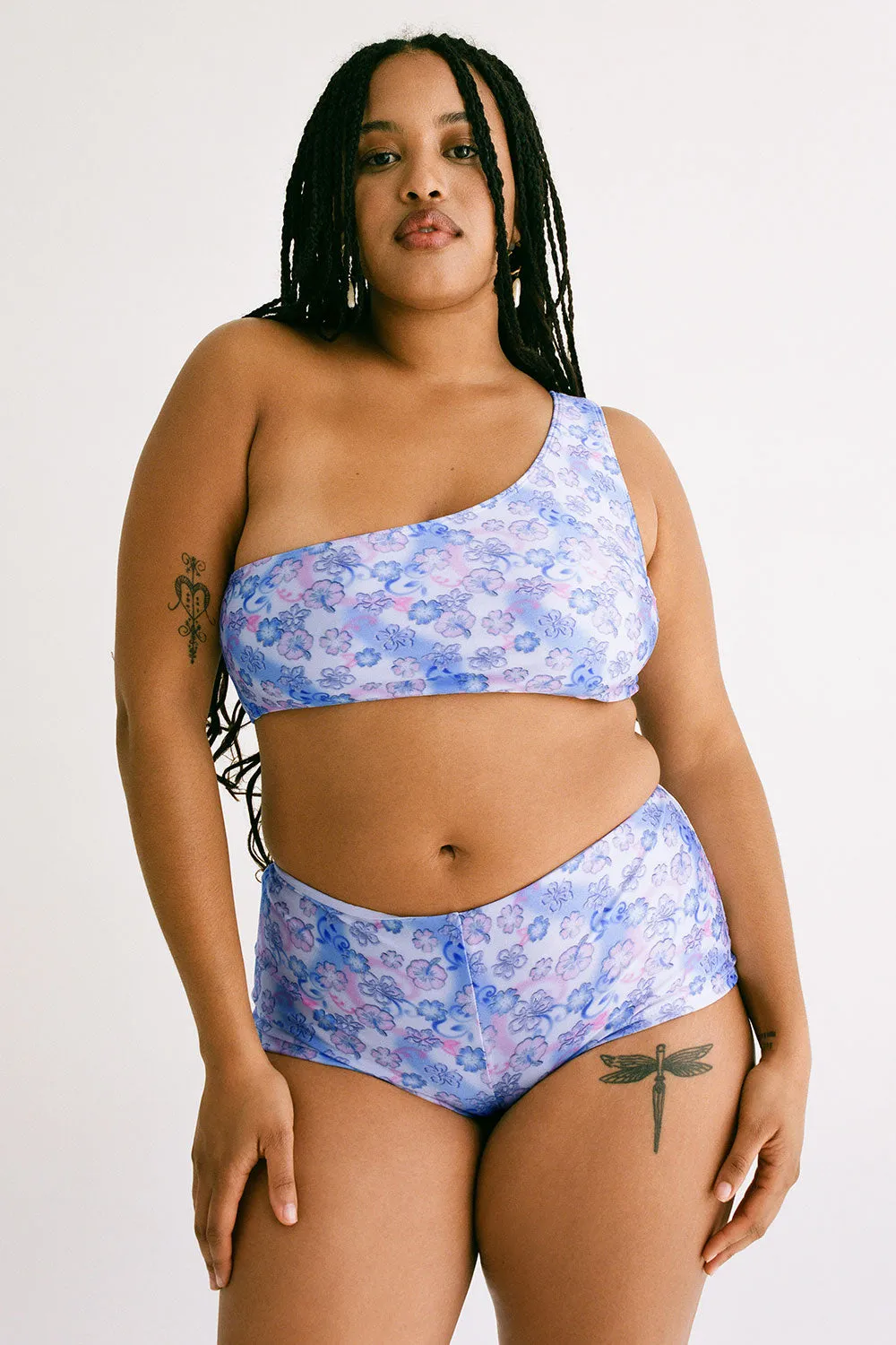 Barb One Shoulder Shine Bikini Top - City of Angels sold by Frankie's Bikinis product image thumbnail 3