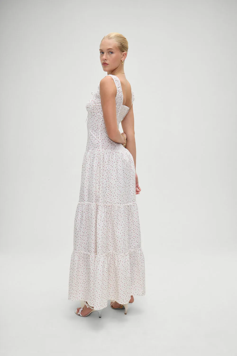 Christabelle Floral Ruffle Maxi Dress - Tea Party sold by Frankie's Bikinis product image thumbnail 4