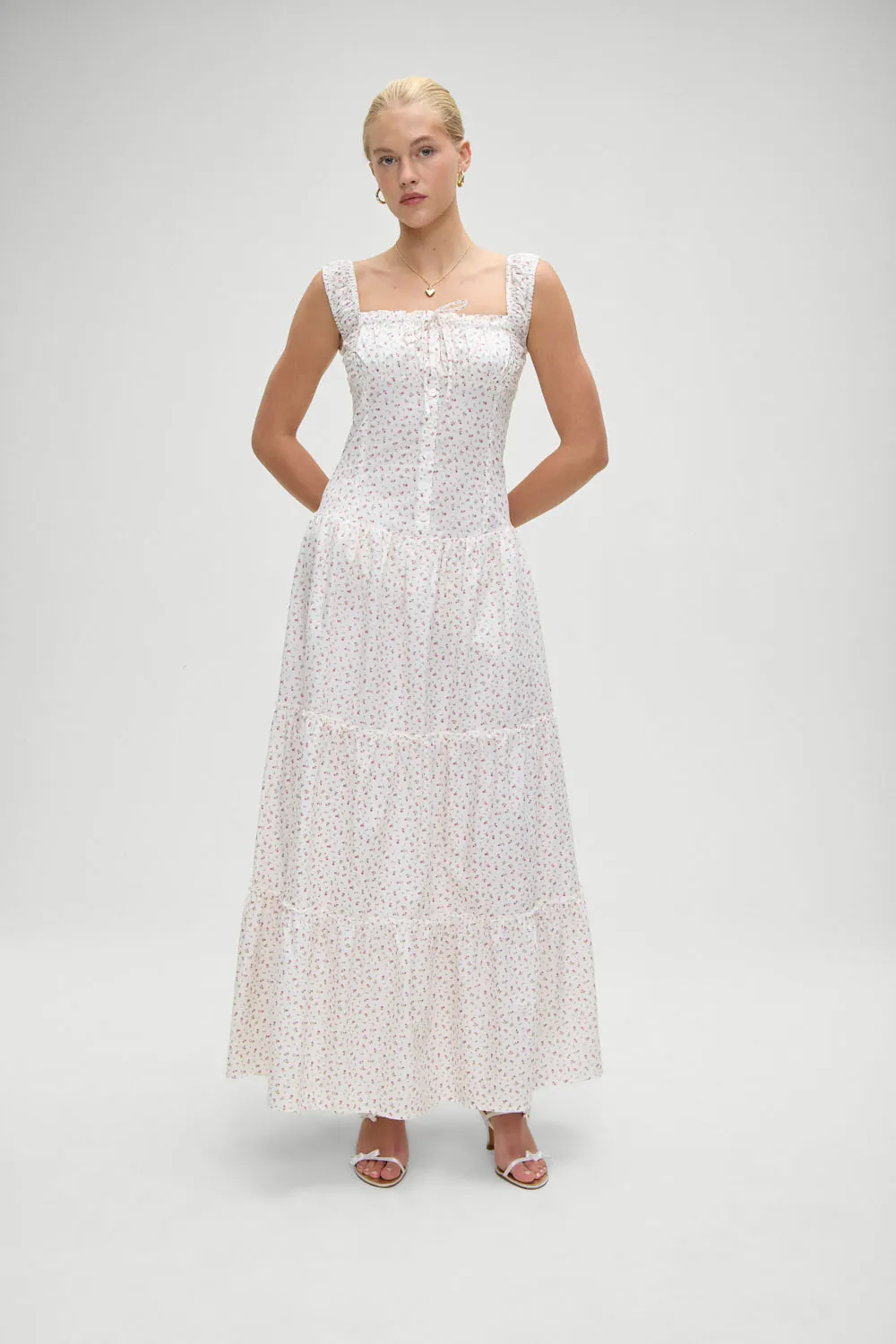 Christabelle Floral Ruffle Maxi Dress - Tea Party sold by Frankie's Bikinis