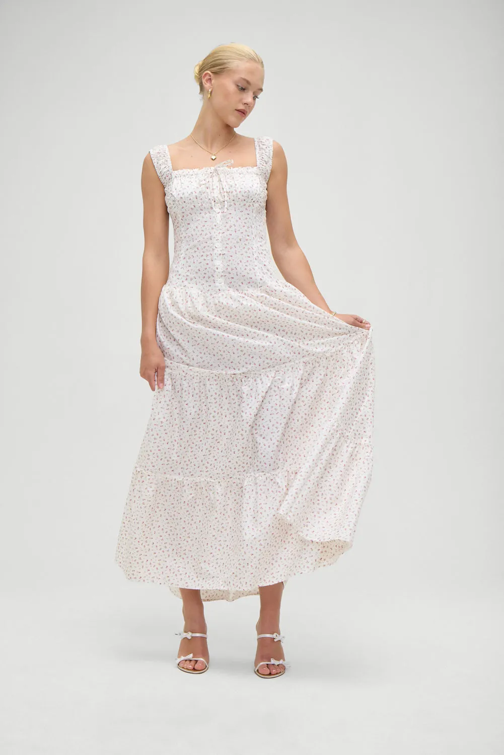 Christabelle Floral Ruffle Maxi Dress - Tea Party sold by Frankie's Bikinis product image thumbnail 5