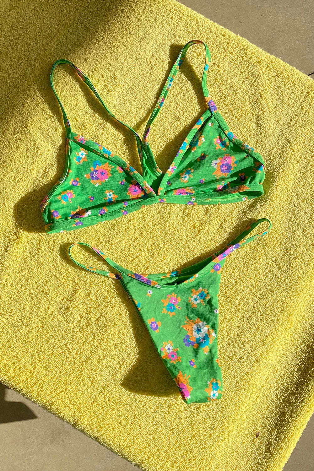 Binx Triangle Bikini Top - Meadow sold by Frankie's Bikinis