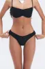 Enzo Ribbed Cheeky Bikini Bottom - Midnight sold by Frankie's Bikinis