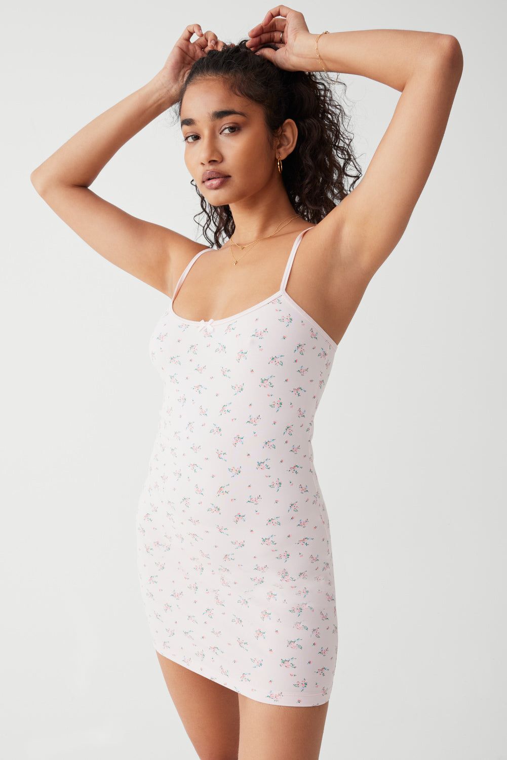 Gwen Floral Mini Dress - Baby Bouquet Pink sold by Frankie's Bikinis